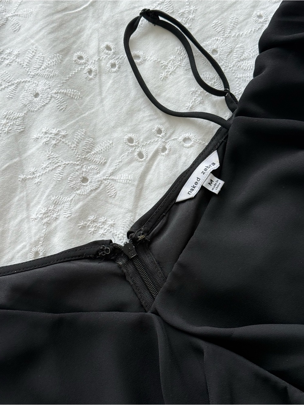 Naked Zebra Black Ruffle Mini Dress - Picture 3 of 5